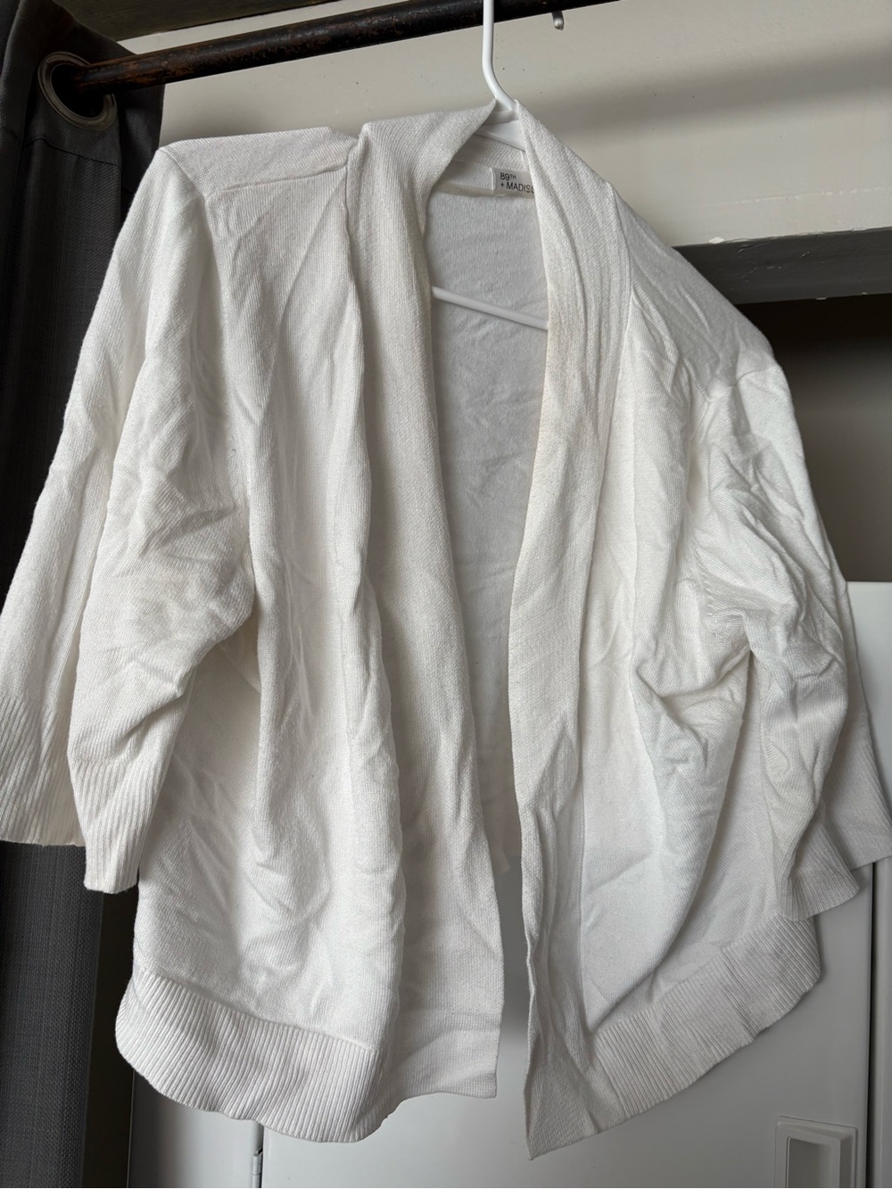 Women’s White Open-Front Cardigan Jacket